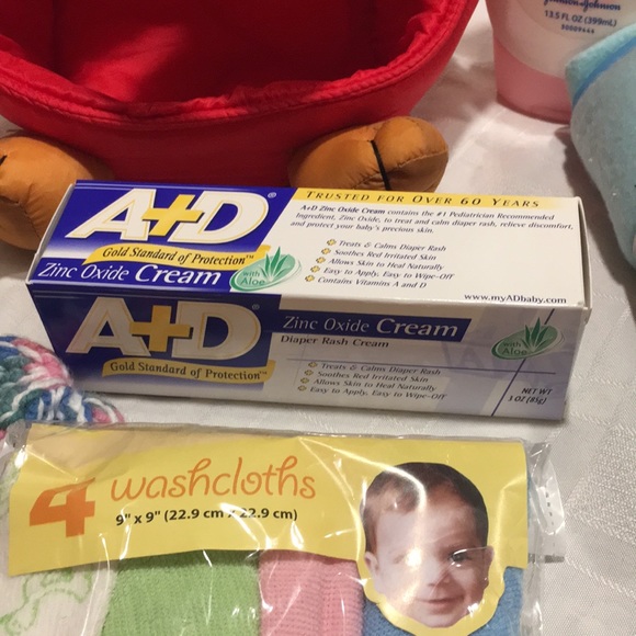 Baby’s First Bath Christmas Deer NEW 10Pc set Wash Powder A&D+ Wash clothes Hat - Picture 6 of 11